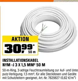 OBI Installationskabel nym-j 3 x 1,5 mm² 50 m Angebot