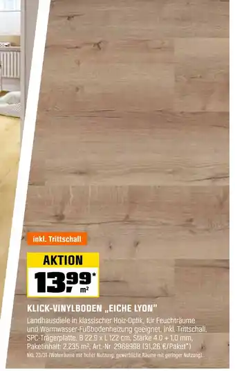 OBI Klick-vinylboden eiche lyon Angebot
