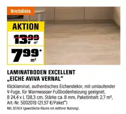 OBI Laminatboden excellent „eiche aviva vernal“ Angebot