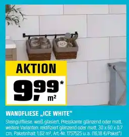 OBI Wandfliese 'ice white' Angebot