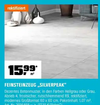 OBI Feinsteinzeug silverpeak Angebot