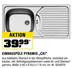 OBI Einbauspüle pyramis „ca1“ Angebot