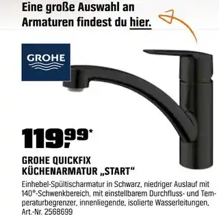 OBI Grohe quickfix küchenarmatur „start“ Angebot