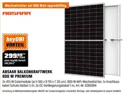 OBI Absaar absaar balkonkraftwerk 800 w premium Angebot