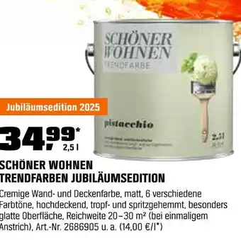 OBI Schöner wohnen trendfarben jubiläumsedition Angebot