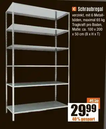 V Baumarkt Schraubregal Angebot