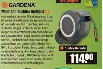 V Baumarkt GARDENA Wand-Schlauchbox RollUp M Angebot