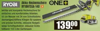 V Baumarkt RYOBI ONE+ Akku-Heckenschere RY18HT55A-140 Angebot