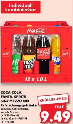 Kaufland COCA-COLA, FANTA, SPRITE oder MEZZO MIX Erfrischungsgetränke Angebot