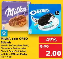 Kaufland MILKA oder OREO Stieleis Angebot