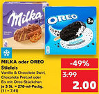 Kaufland MILKA oder OREO Stieleis Angebot