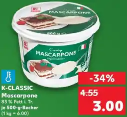 Kaufland K-CLASSIC Mascarpone Angebot