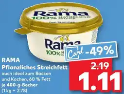 Kaufland RAMA Pflanzliches Streichfett Angebot
