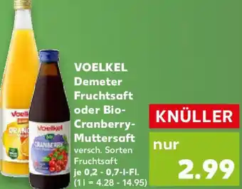 Kaufland VOELKEL Demeter Fruchtsaft oder Bio Cranberry Muttersaft Angebot