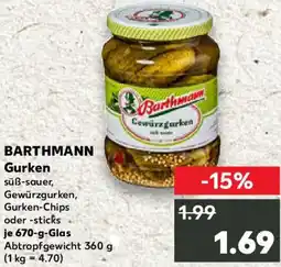 Kaufland BARTHMANN Gurken Angebot