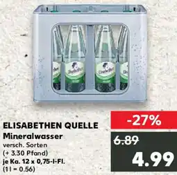 Kaufland ELISABETHEN QUELLE Mineralwasser Angebot