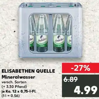 Kaufland ELISABETHEN QUELLE Mineralwasser Angebot