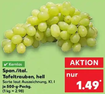 Kaufland Span./ital. Tafeltrauben, hell Angebot