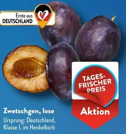 Aldi Süd Zwetschgen, lose Angebot