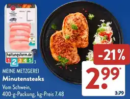 Aldi Süd MEINE METZGEREI Minutensteaks Angebot