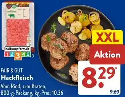 Aldi Süd FAIR & GUT Hackfleisch Angebot