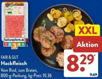 Aldi Süd FAIR & GUT Hackfleisch Angebot