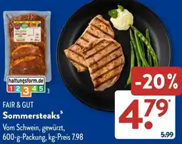 Aldi Süd FAIR & GUT Sommersteaks Angebot