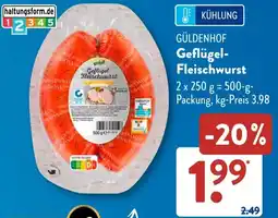 Aldi Süd GÜLDENHOF Geflügel Fleischwurst Angebot