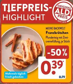 Aldi Süd MEINE BACKWELT Franzbrötchen Angebot
