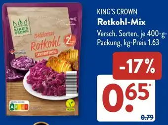 Aldi Süd KING'S CROWN Rotkohl-Mix Angebot