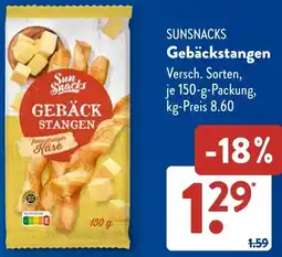 Aldi Süd SUNSNACKS Gebäckstangen Angebot