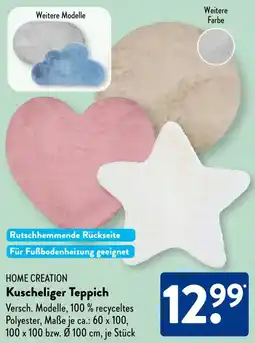 Aldi Süd HOME CREATION Kuscheliger Teppich Angebot