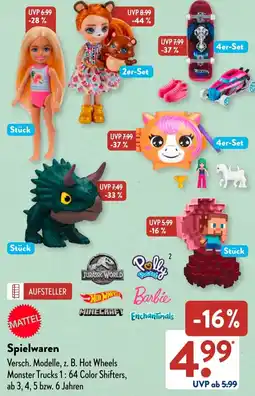 Aldi Süd MATTEL Spielwaren Angebot