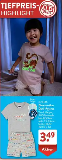 Aldi Süd LILY & DAN Glow-in-the Dark-Pyjama Angebot