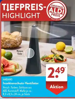 Aldi Süd AMBIANO Insektenschutz-Ventilator Angebot