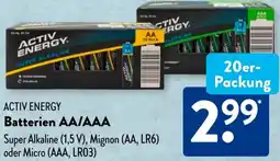 Aldi Süd ACTIV ENERGY Batterien AA/AAA Angebot