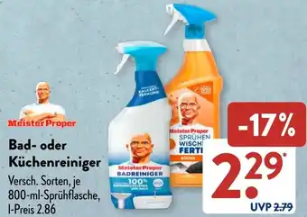Aldi Süd Meister Proper Bad- oder Küchenreiniger Angebot