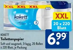 Aldi Süd KOKETT Toilettenpapier Angebot
