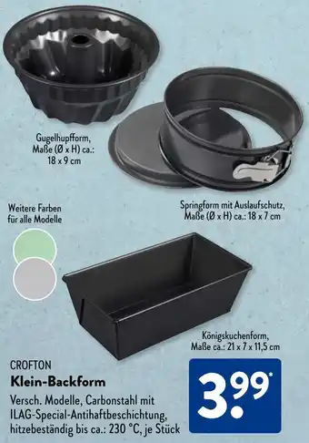 Aldi Süd CROFTON Klein-Backform Angebot