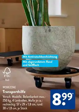 Aldi Süd WORKZONE Transporthilfe Angebot