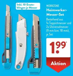Aldi Süd WORKZONE Heimwerker Messer-Set Angebot