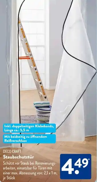 Aldi Süd DECO CRAFT Staubschutztür Angebot