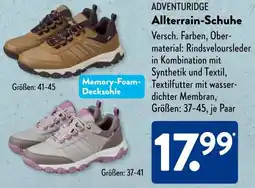 Aldi Süd ADVENTURIDGE Allterrain-Schuhe Angebot