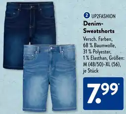 Aldi Süd UP2FASHION Denim Sweatshorts Angebot
