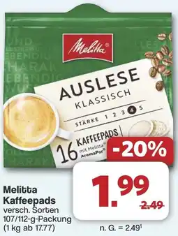 Famila Nord West Melitta Kaffeepads Angebot