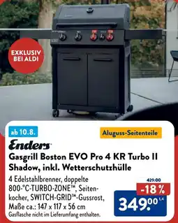 Aldi Süd Enders Gasgrill Boston EVO Pro 4 KR Turbo II Shadow, inkl. Wetterschutzhülle Angebot