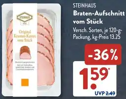 Aldi Süd STEINHAUS Braten-Aufschnitt vom Stück Angebot