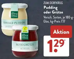Aldi Süd ZUM DORFKRUG Pudding oder Grütze Angebot