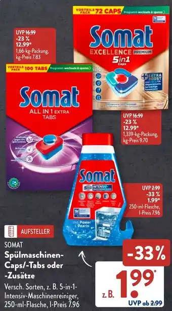 Aldi Süd SOMAT Spülmaschinen Caps/-Tabs oder -Zusätze Angebot