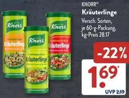 Aldi Süd KNORR Kräuterlinge Angebot